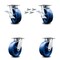 Service Caster 6 Inch Kingpinless Solid Poly Wheel Caster Swivel Locks 2 Brakes SCC, 4PK SCC-KP30S620-SPUR-SLB-BSL-2-BSL-2 - alternate 2